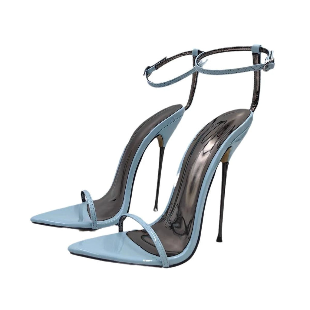 The Gloss Hour Ankle-Strap Stiletto Sandals