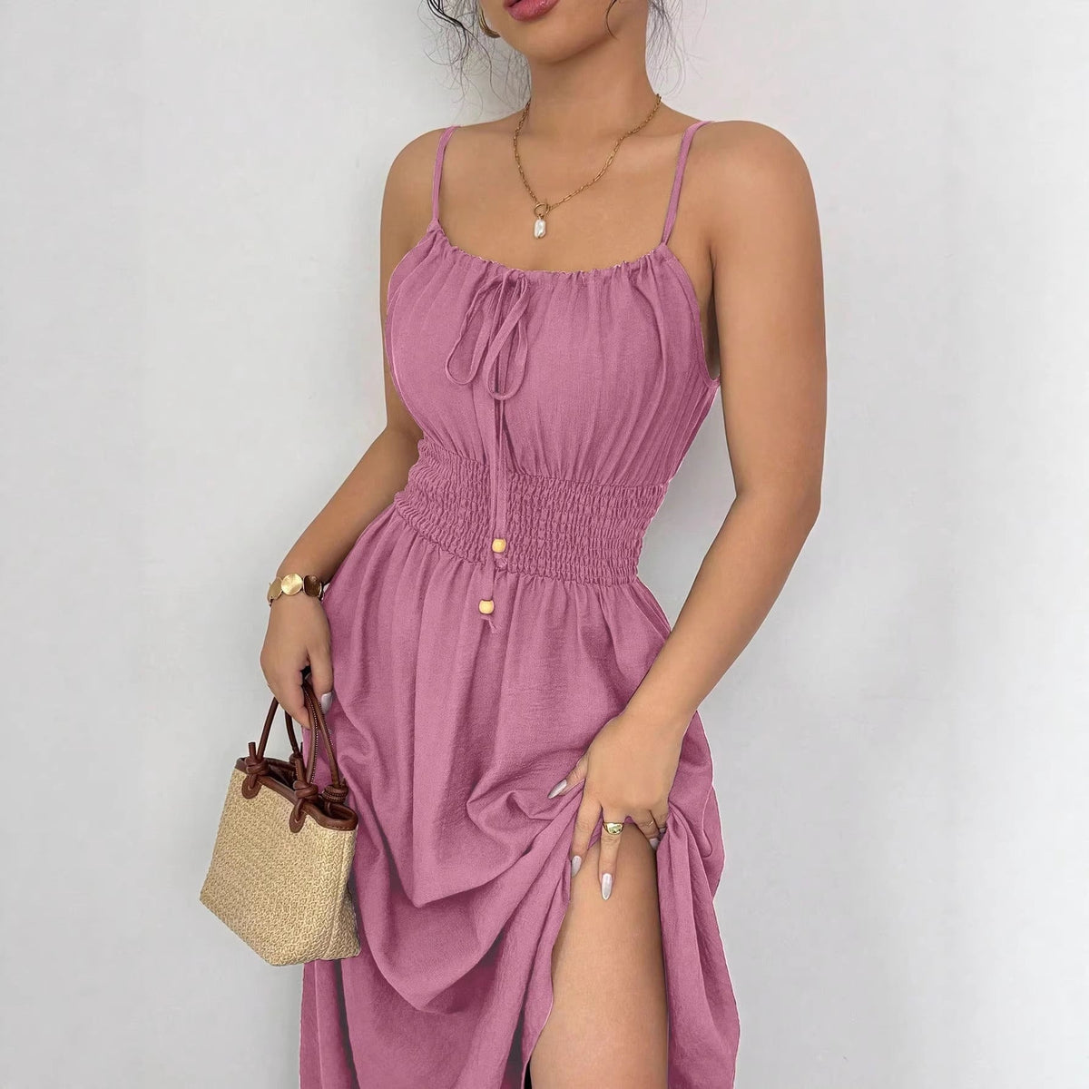 The Sunday Stroll Smocked Midi Dress