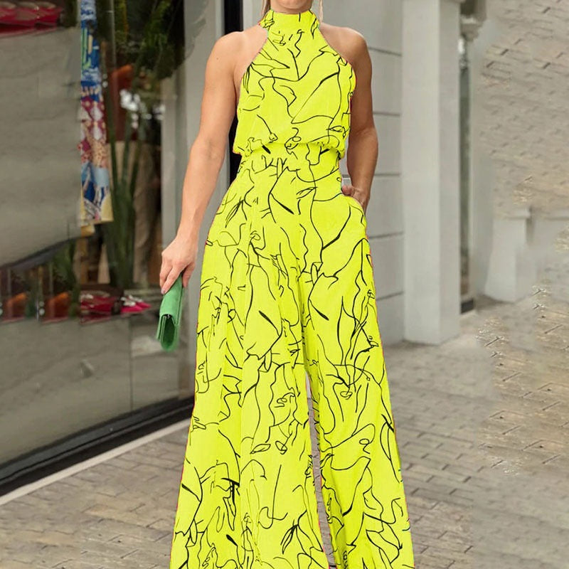 The Gallery Muse Halter Jumpsuit