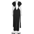 The Ribbon Tie Cutout Ruched Midi Dress