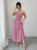 The Sunday Stroll Smocked Midi Dress