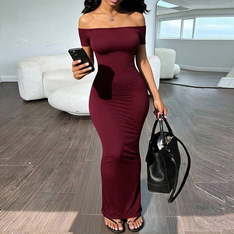 The Evening Poise Off-Shoulder Maxi Dress