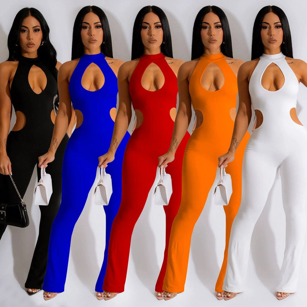 The Afterhours Agenda Halter Cutout Jumpsuit