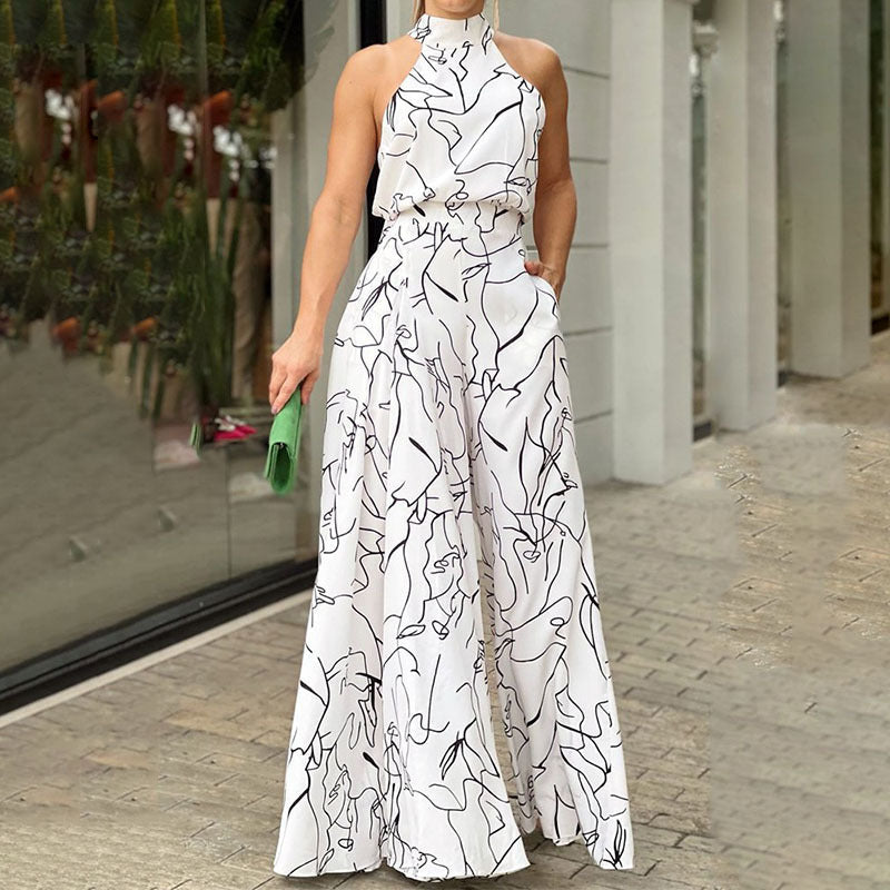 The Gallery Muse Halter Jumpsuit