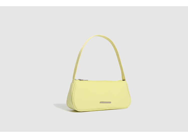 Nylon Mini Baguette Shoulder Bag | Silver Bar Hardware