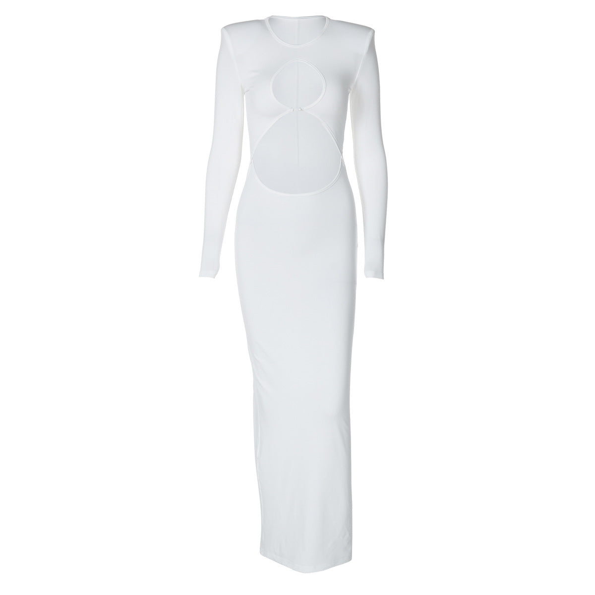 Cutout Bodycon Maxi Dress | Long Sleeve Split Dress
