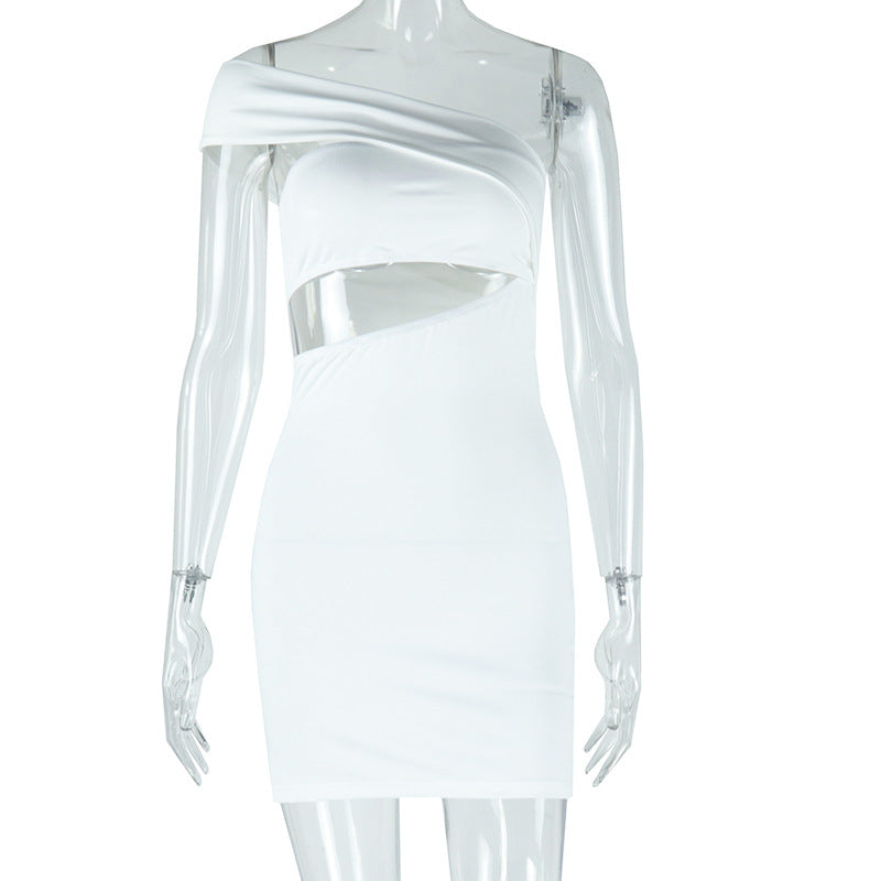 That Girl One-Shoulder Cutout Waist Bodycon Mini Dress