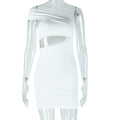 That Girl One-Shoulder Cutout Waist Bodycon Mini Dress