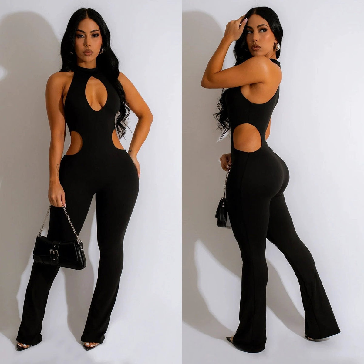 The Afterhours Agenda Halter Cutout Jumpsuit