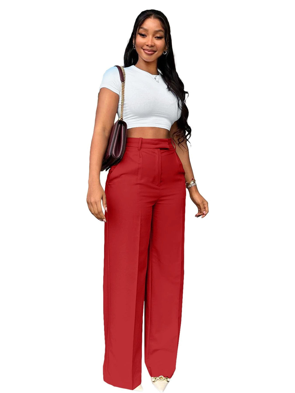 The City Poise High-Waist Wide-Leg Trousers