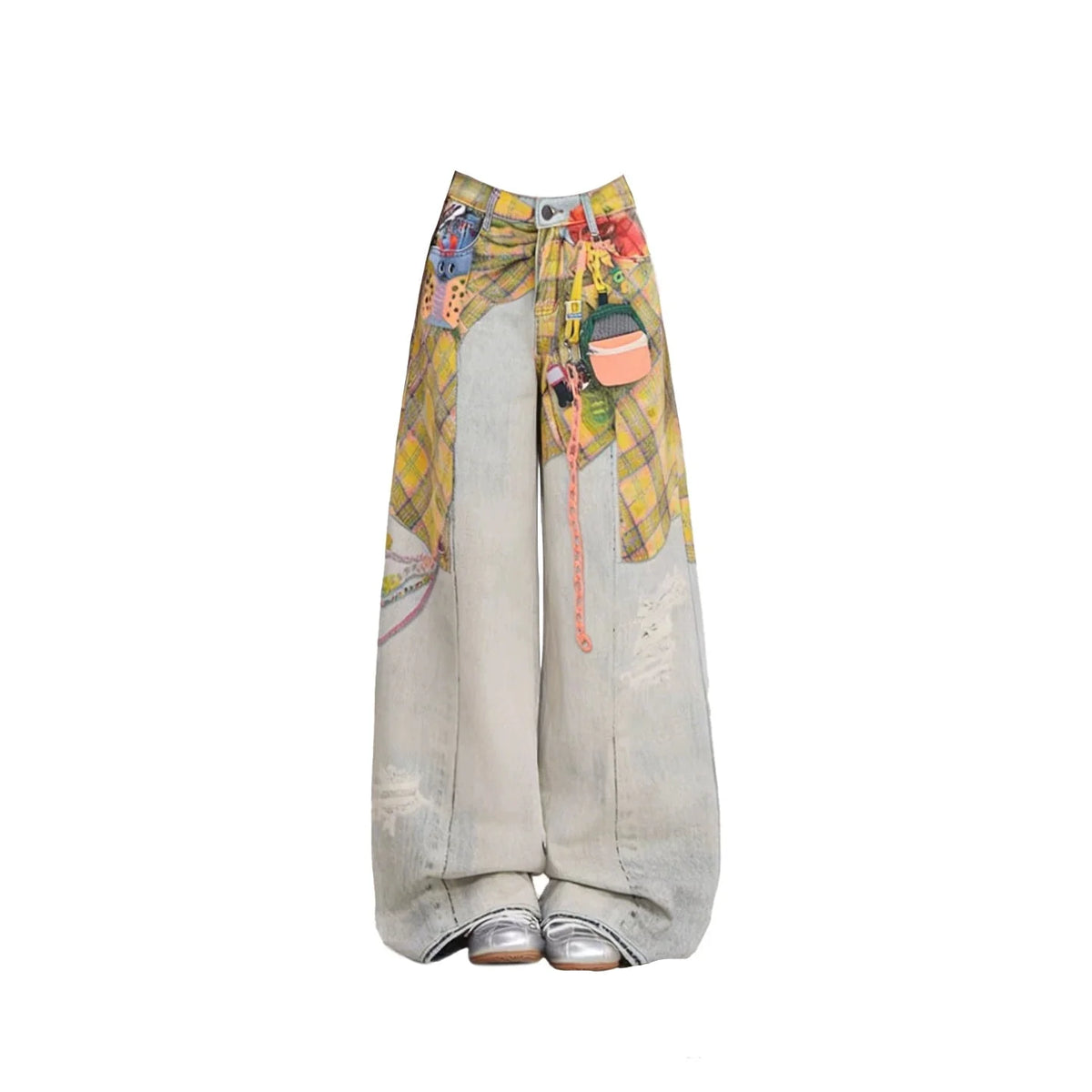 The Americana Retro High Waist Denim Trousers