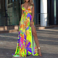 The Bali Sunset Boho Off-Shoulder Maxi Dress