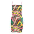 Multicolour Abstract Sequin Bodycon Mini Dress