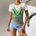 The Tropic Muse Crochet Fringe Top