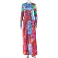 Living in Color Abstract Print Maxi Dress