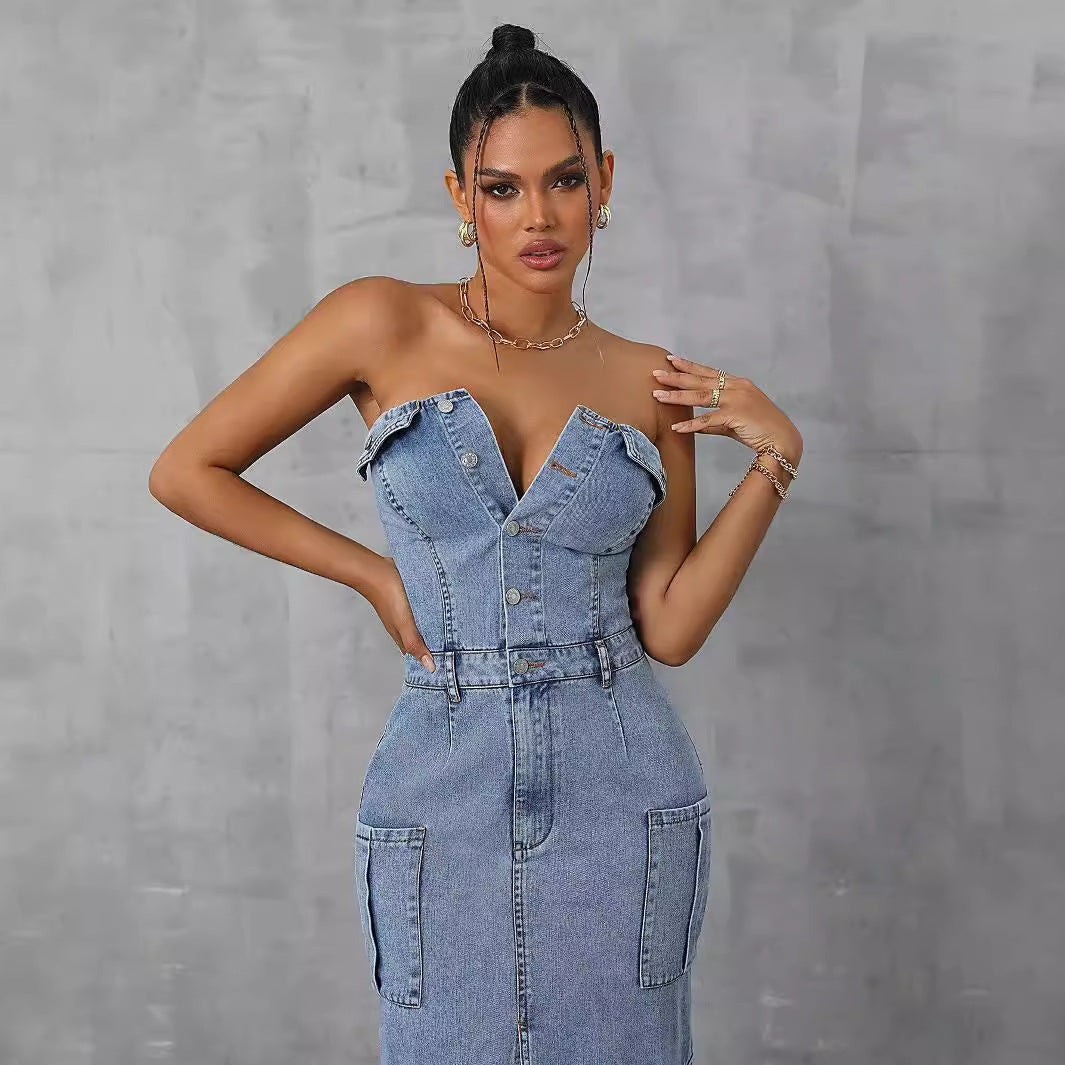 The Blue Avenue Cargo Maxi Dress