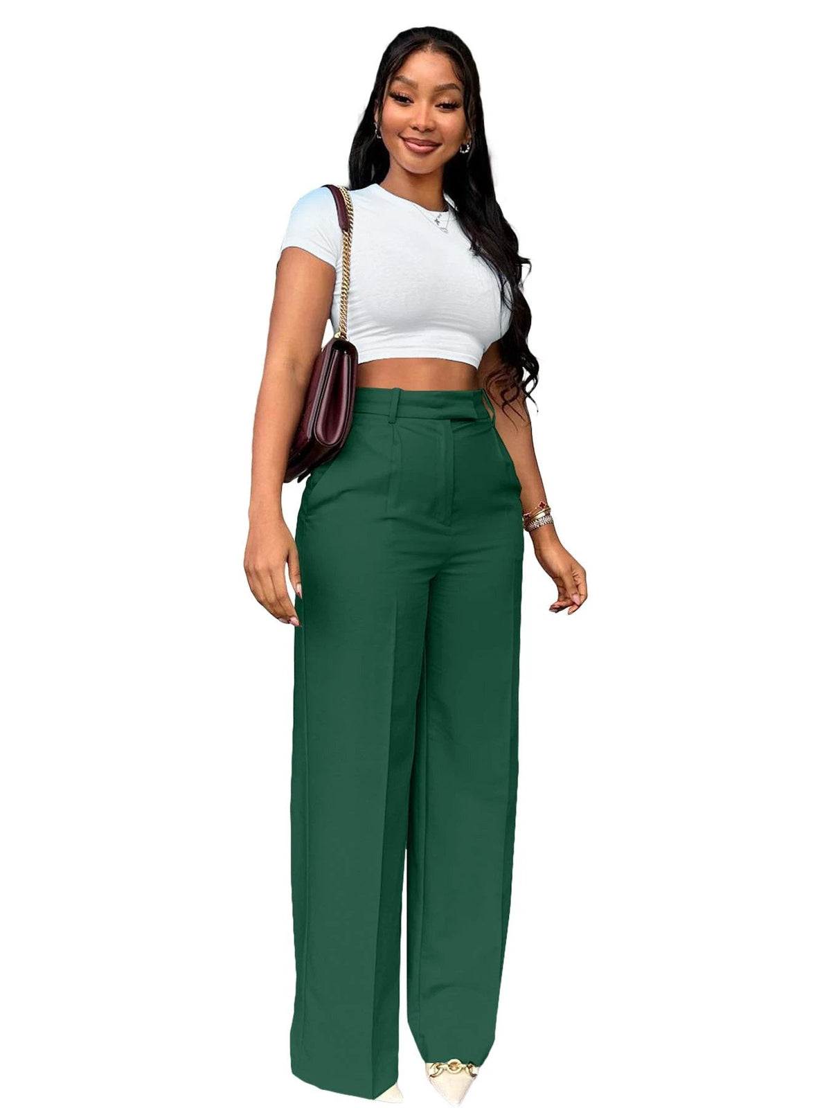 The City Poise High-Waist Wide-Leg Trousers