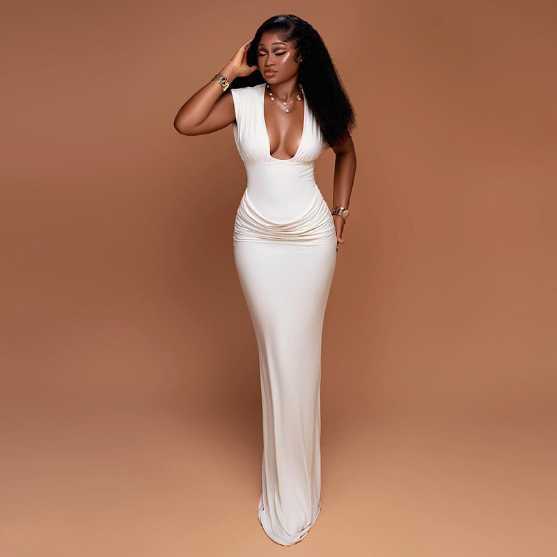The Effortless Elegance V-Neck Maxi Dress