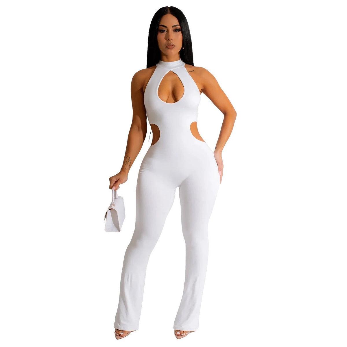The Afterhours Agenda Halter Cutout Jumpsuit
