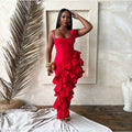 The Ruffle Rendezvous Asymmetric Dress
