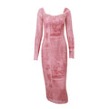 The Retro Vixen Square Neck Backless Dress