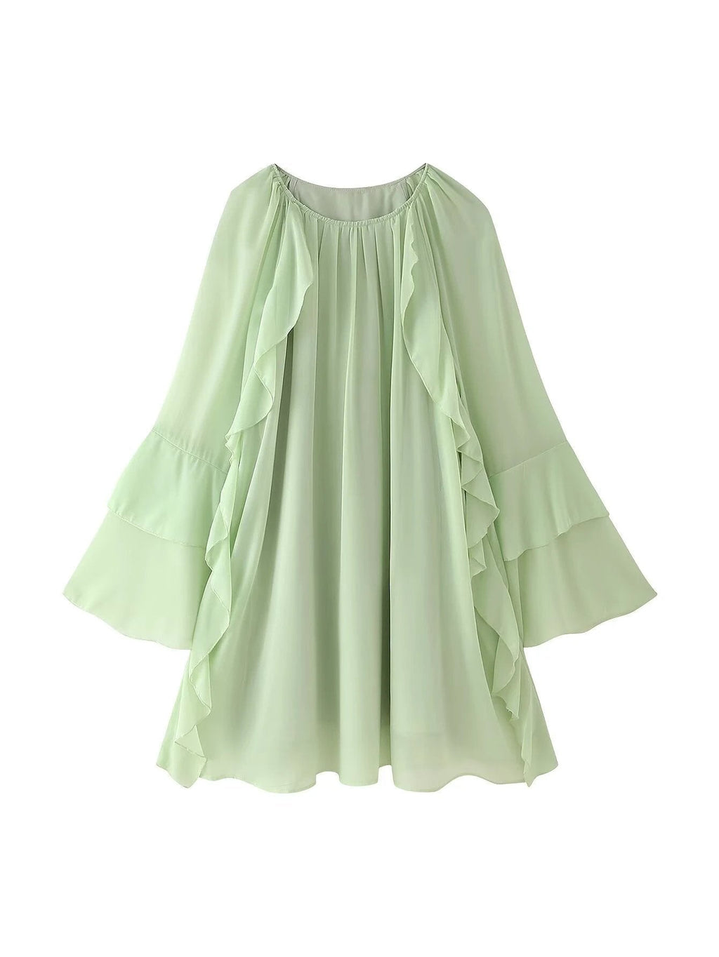 The Garden Reverie Ruffled Chiffon Dress