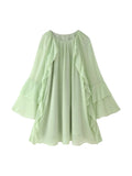 The Garden Reverie Ruffled Chiffon Dress