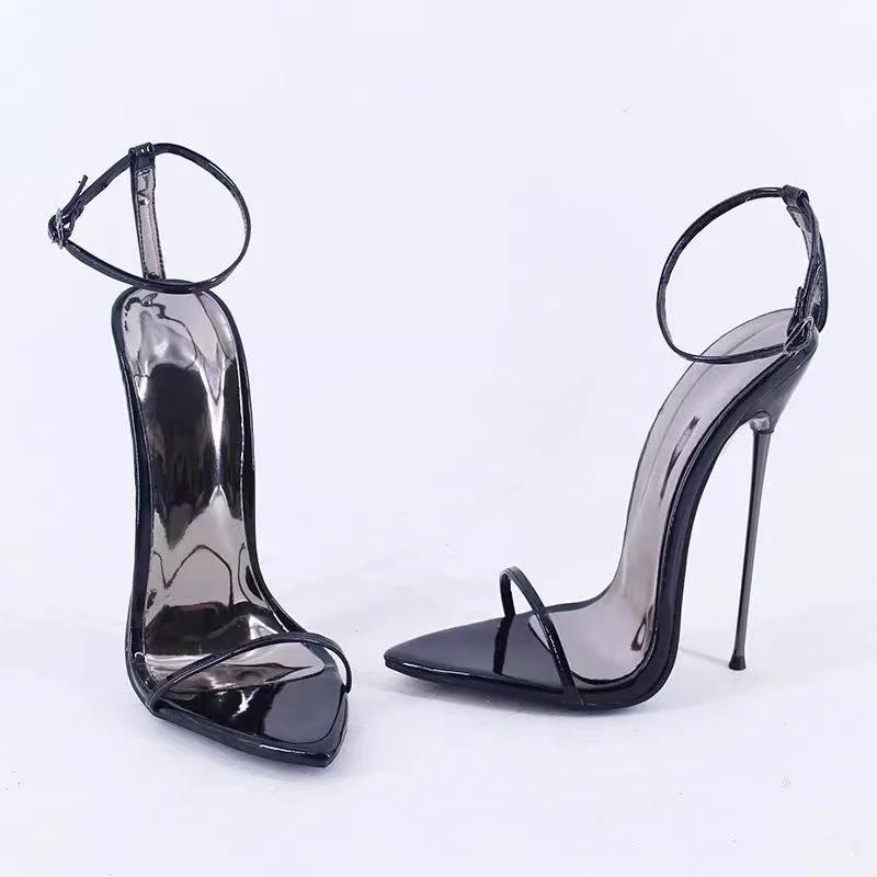 The Gloss Hour Ankle-Strap Stiletto Sandals