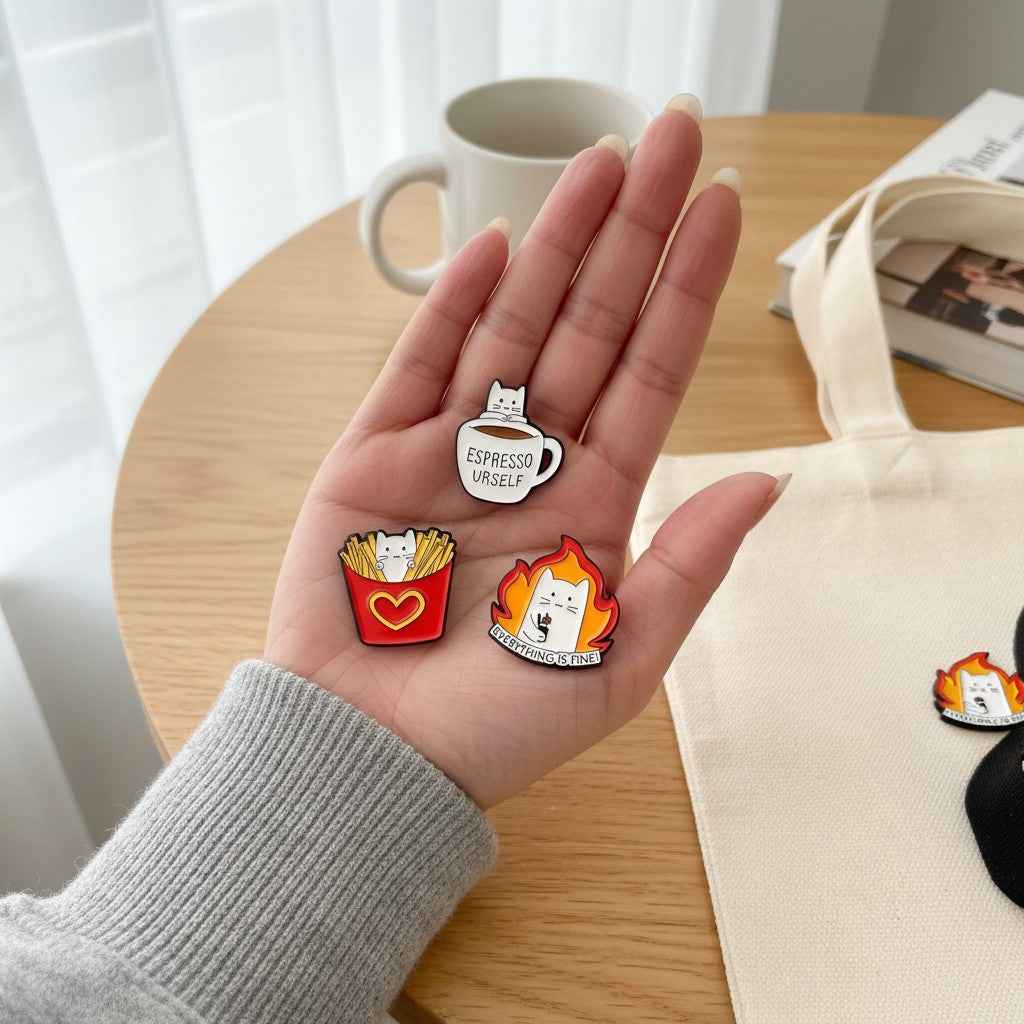 Catitude Club Enamel Pin Set – 5 Pieces