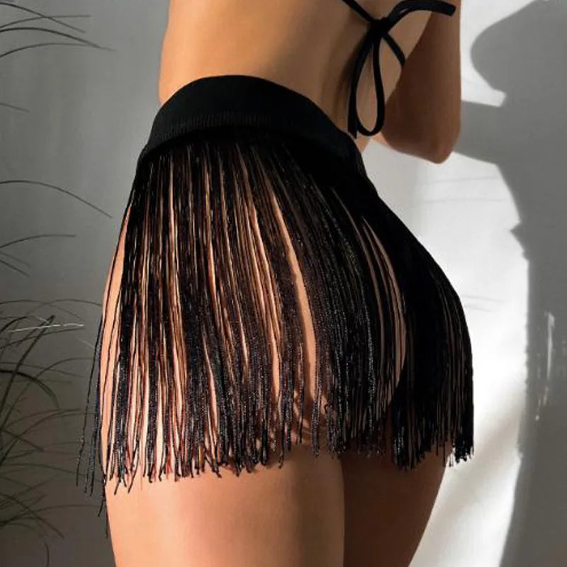 The Fringe Fling High-Waist Mini Skirt