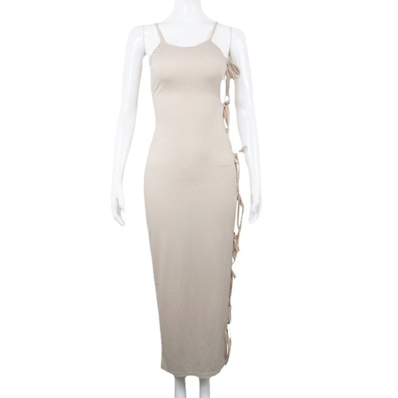 The Barely Tied Side-Cutout Maxi Dress