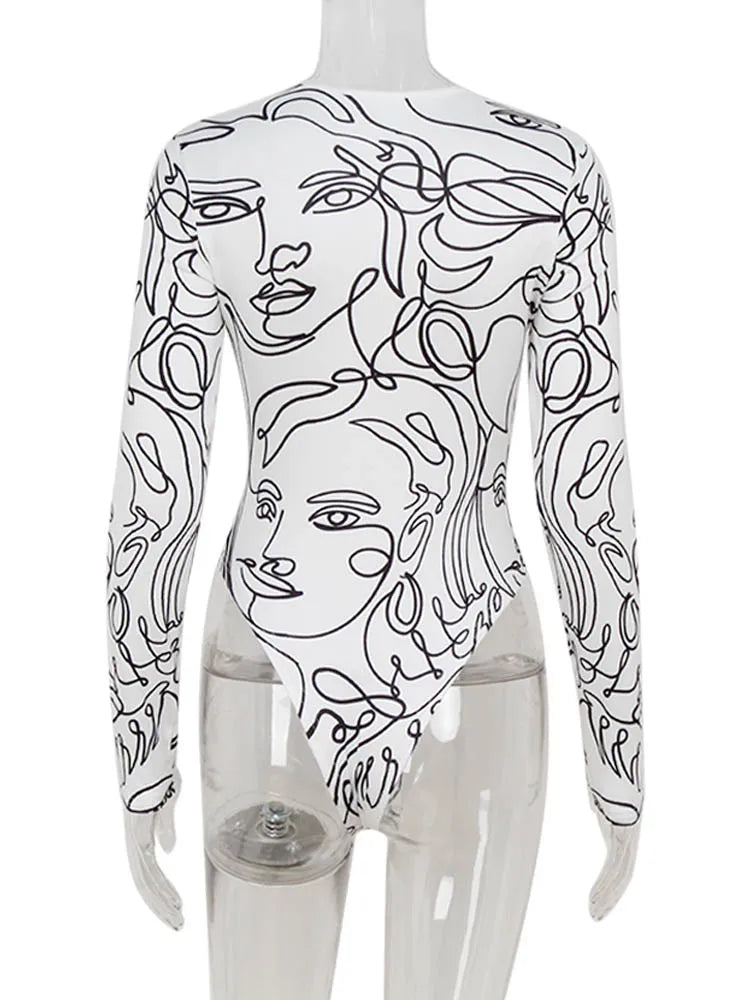 The Gallery Portrait Long-Sleeve Bodysuit