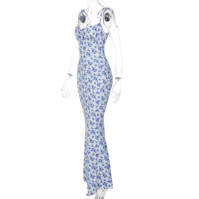 The Floral Strapless Bodycon Maxi Dress