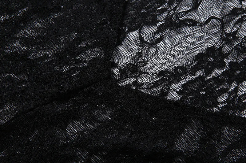 The Nightclub Siren Lace Mesh Jumpsuit