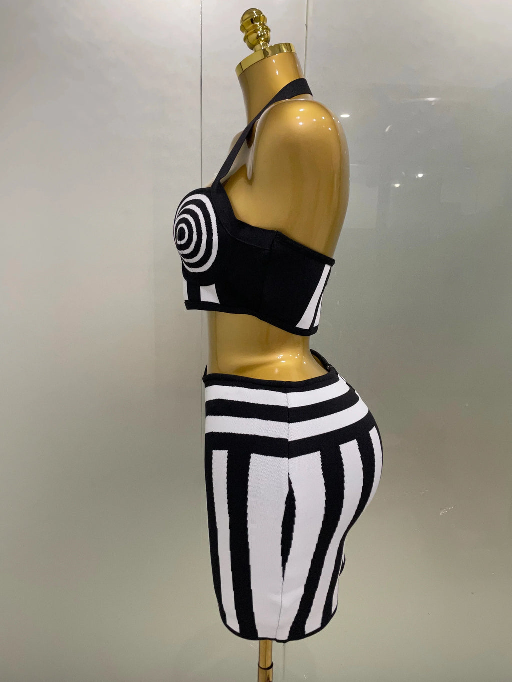 The Optical Affair Halter Mini Skirt Set