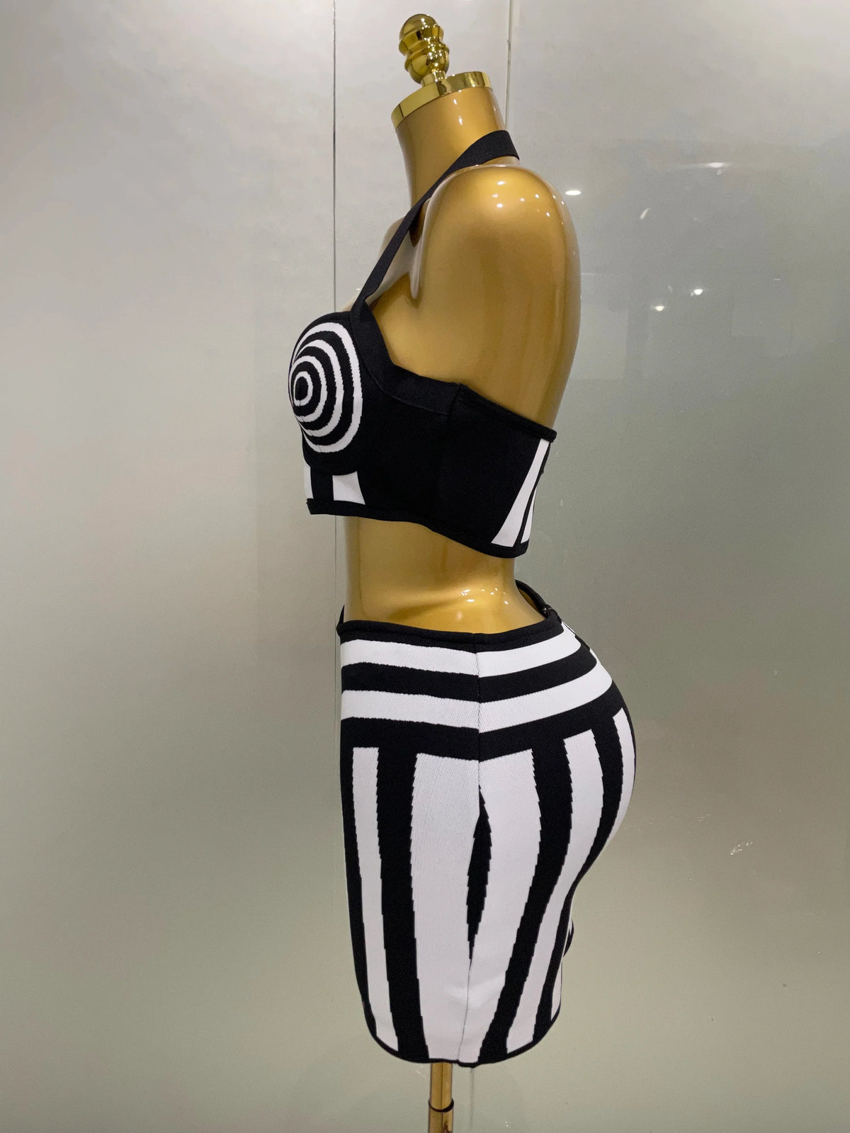 The Optical Affair Halter Mini Skirt Set