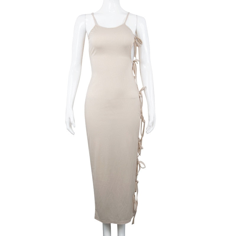 The Barely Tied Side-Cutout Maxi Dress