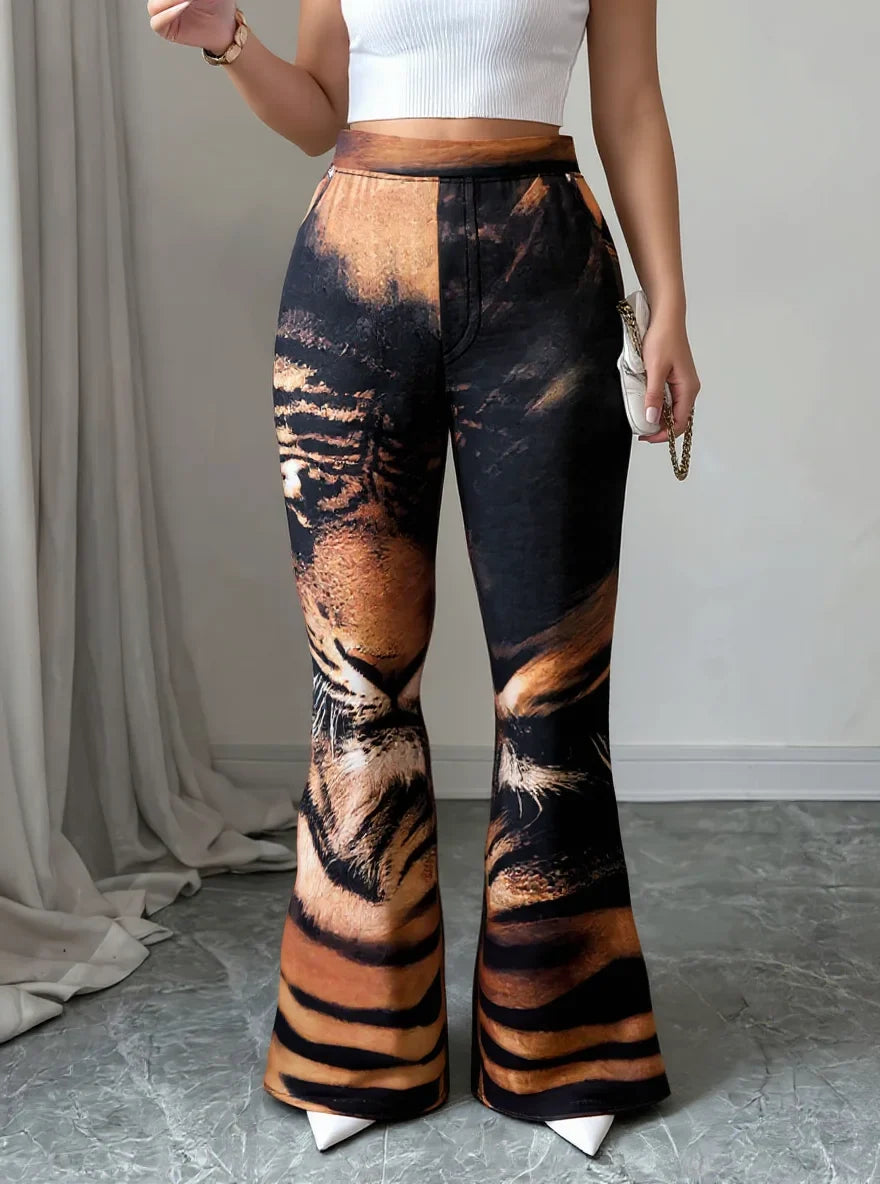 The Tiger Statement Graphic Flare Pants
