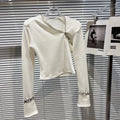 Asymmetric Zip Sculpt Long-Sleeve Top – Minimalist Streetwear Cutout Tee