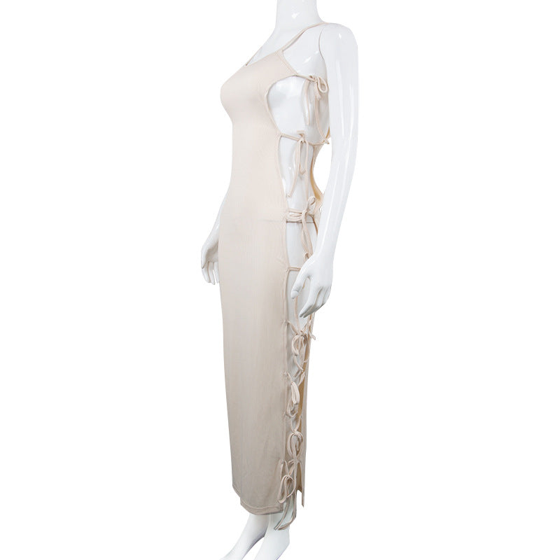 The Barely Tied Side-Cutout Maxi Dress