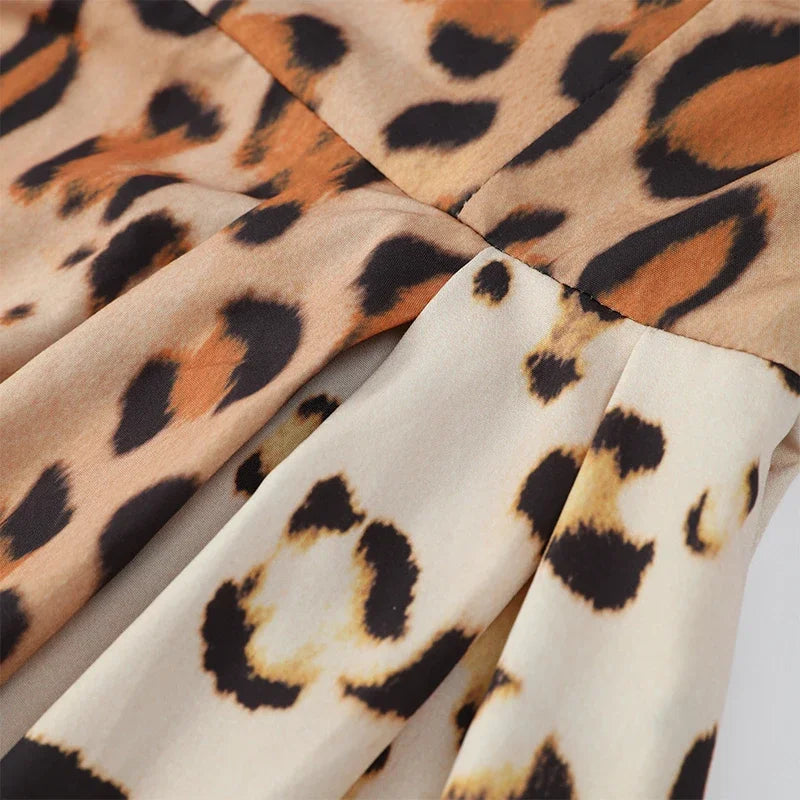 The Leopard Print Sling A-Line Dress