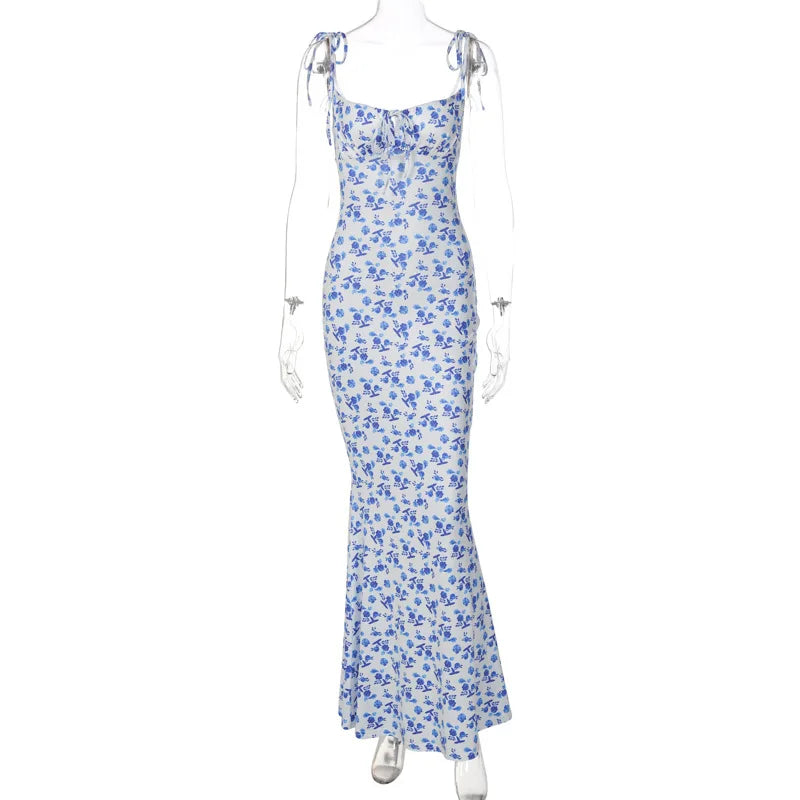The Floral Strapless Bodycon Maxi Dress