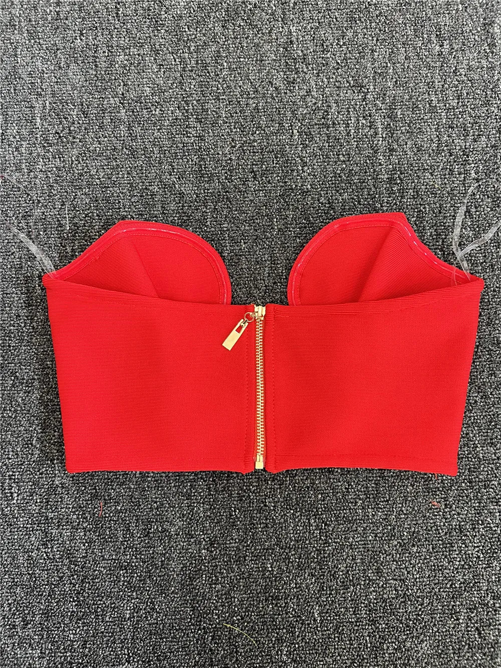 The Heartbreaker Plunge Strapless Crop Top