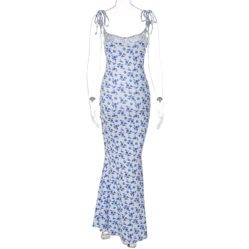 The Floral Strapless Bodycon Maxi Dress