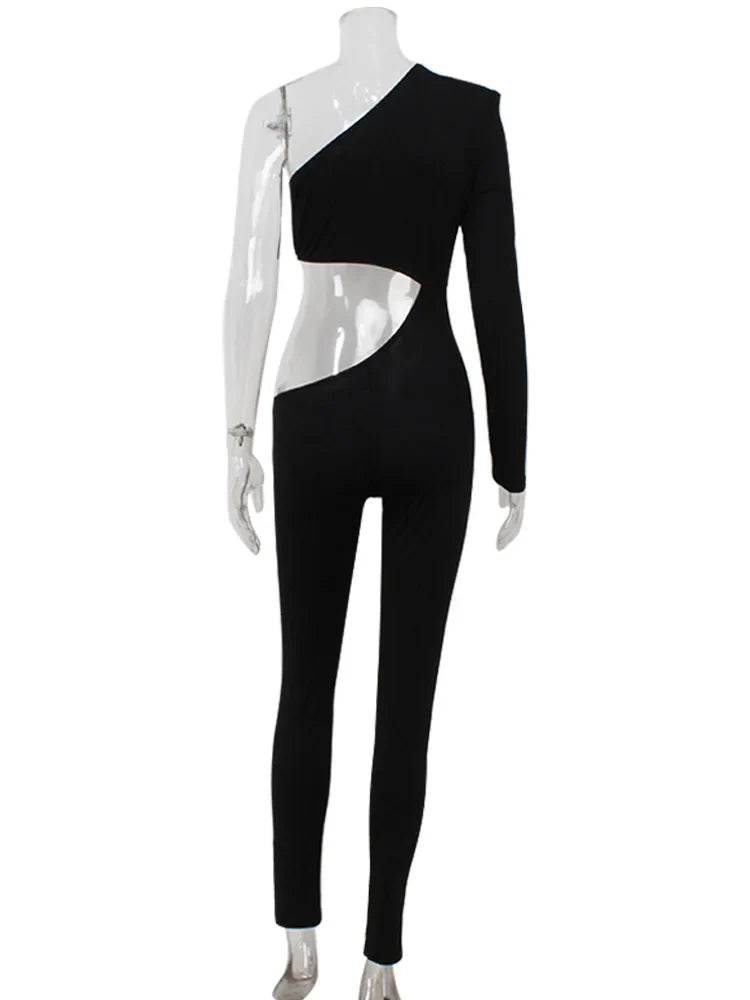 The Night Out One-Sleeve Cutout Jumpsuit