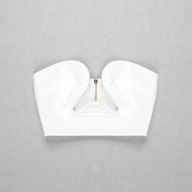 The Heartbreaker Plunge Strapless Crop Top