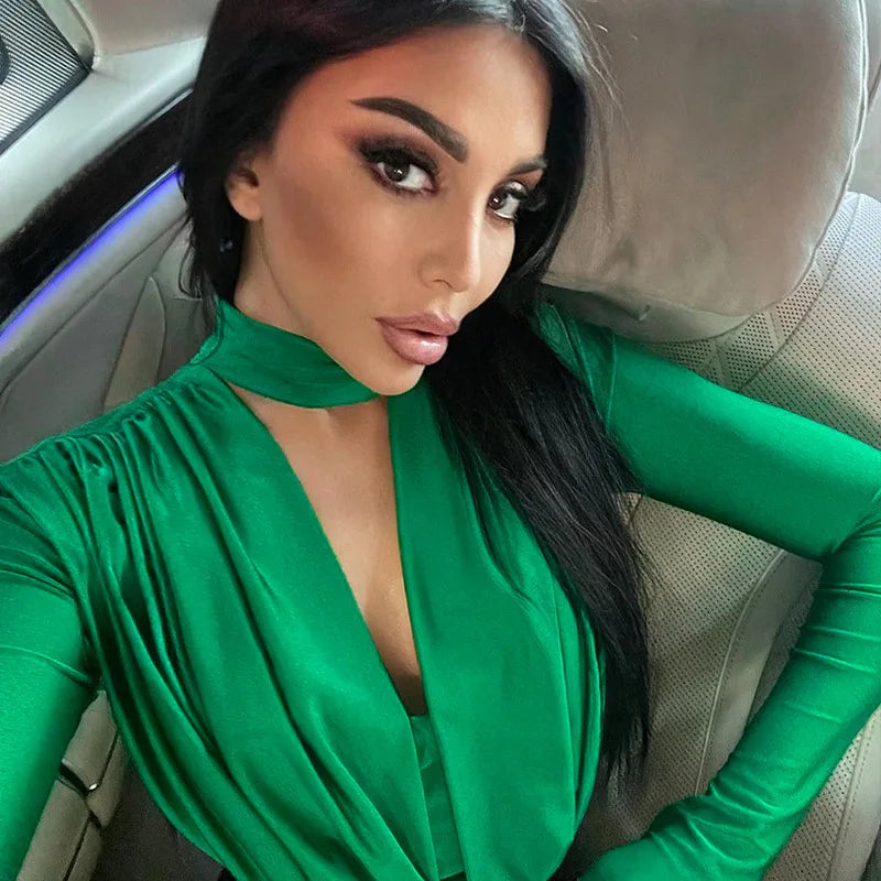 The Slim V-Neck Long Sleeve Bodysuit