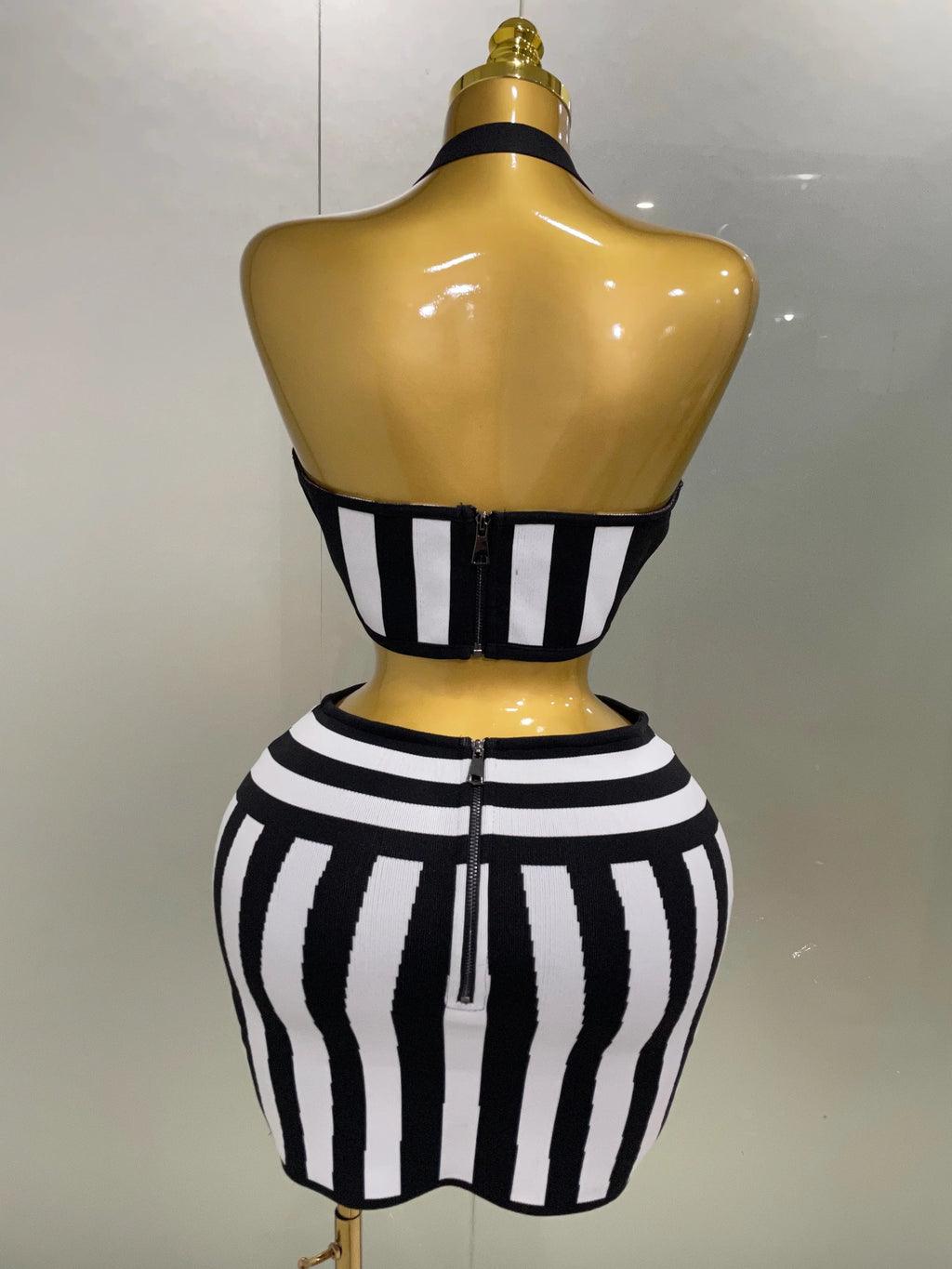 The Optical Affair Halter Mini Skirt Set