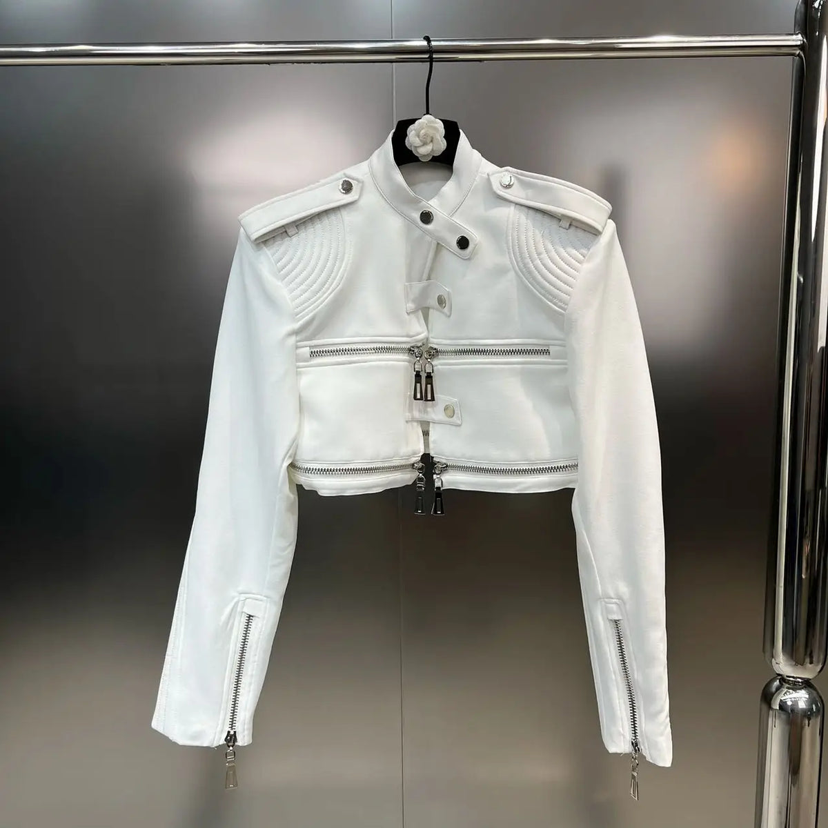 The Downtown Edge Moto Jacket & Cargo Skirt Separates