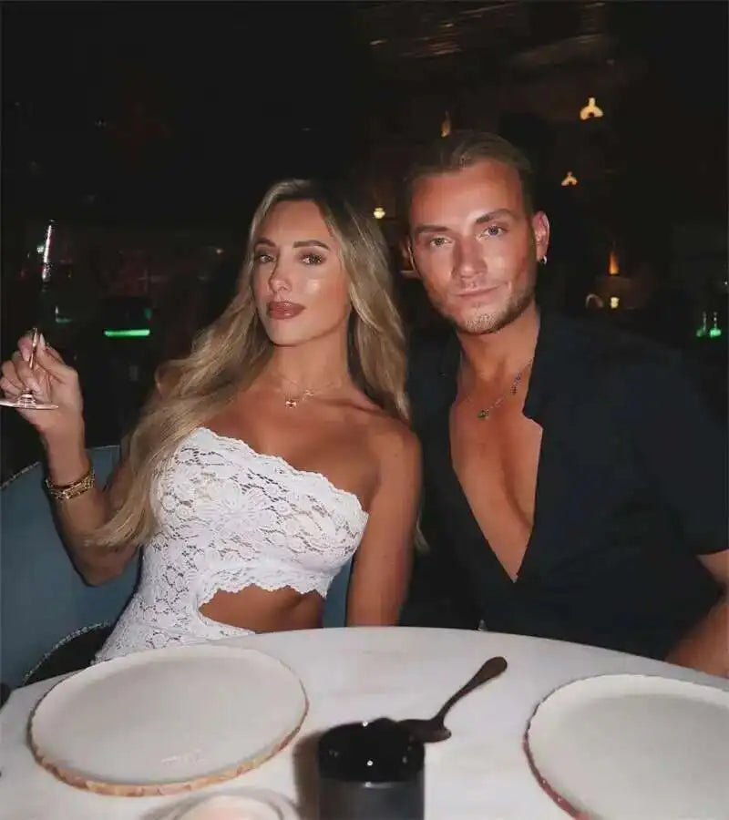 The Backless Off-Shoulder Lace Maxi Dress